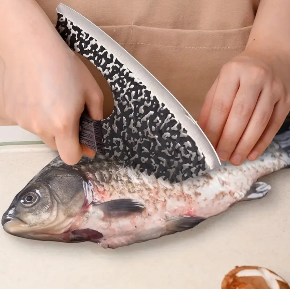 Black and White Patterned Chef's Knife